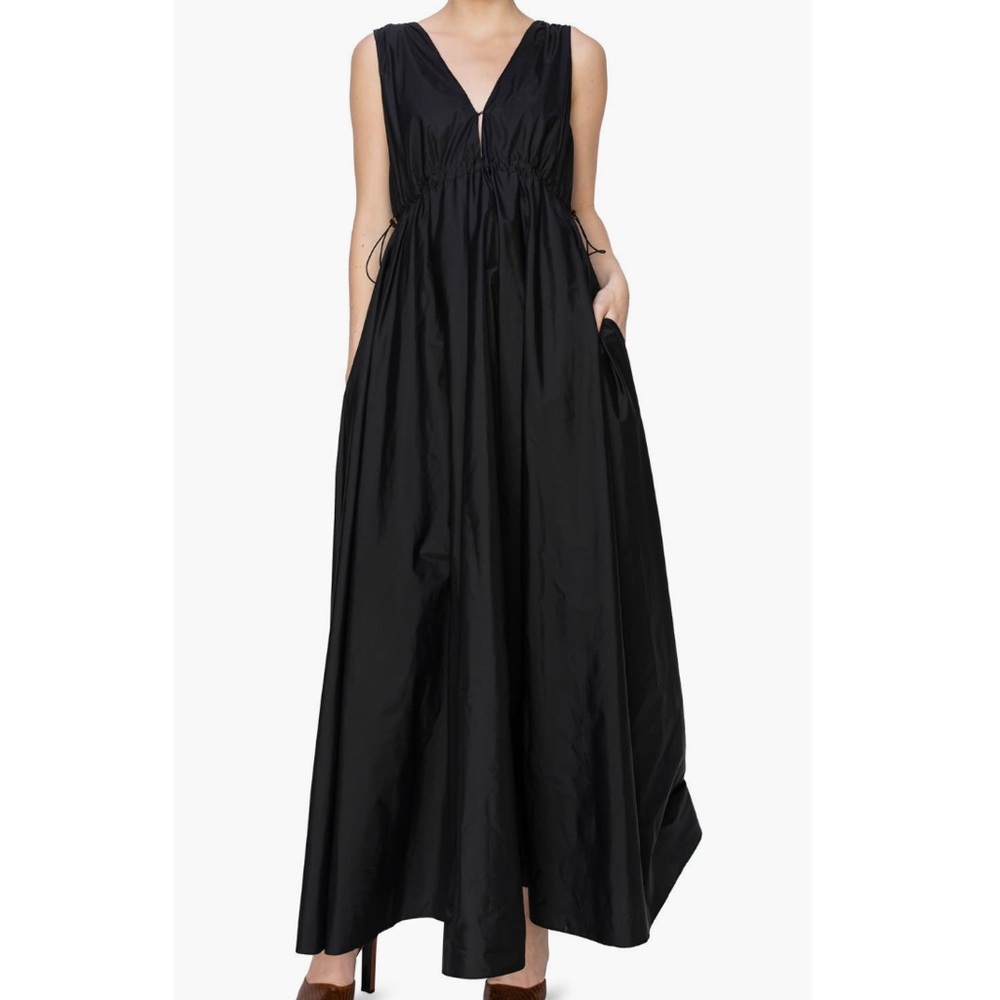 MELLODAY Ruched Maxi Dress in Black